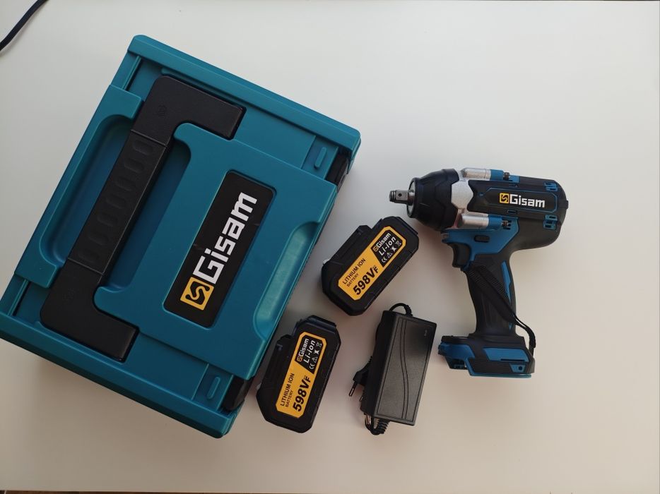 Klucz udarowy Gisam 1800nm + 2x akumulator + walizka / do kół