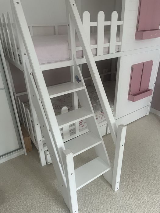 Łóżko pietrowe, domek, dla dziewczynki