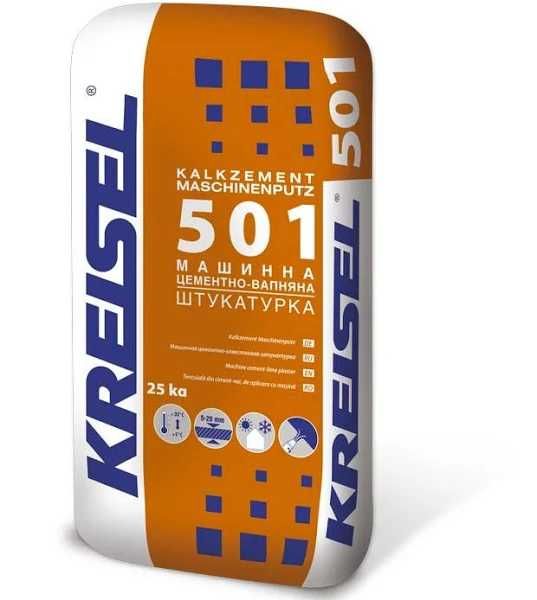 Штукатурка известкорво-цементная машинная Kreisel 501 25 кг