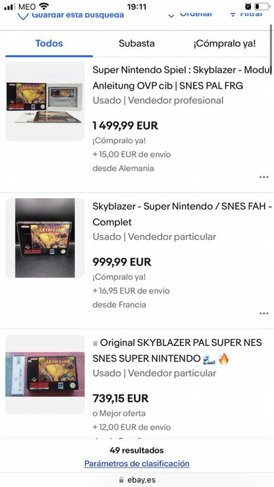 Skyblazer Snes (super nintendo)