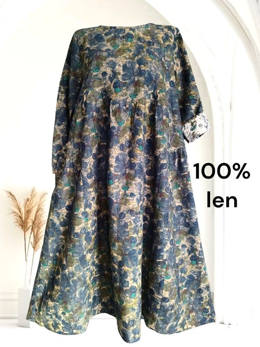 Sukienka damska lniana kolorowa XL/XXL