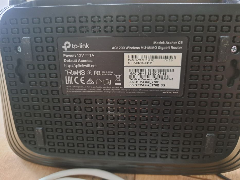 Router Tplink Archer C6  AC1200