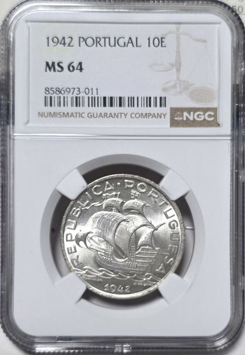 10$00 1942 MS64 Escassa