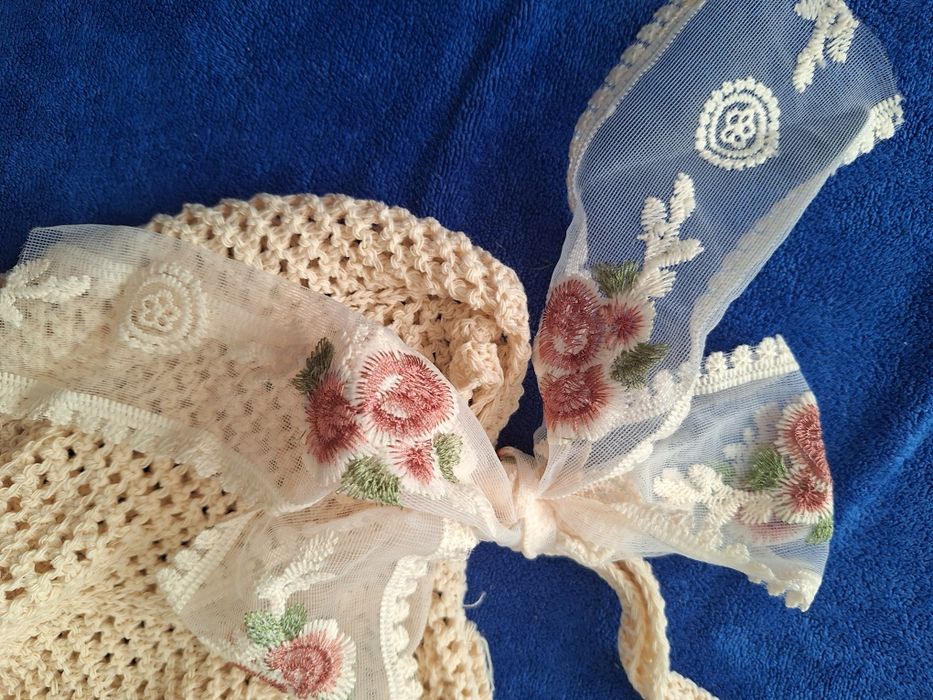 Piękna elegancka duża damska torebka handmade z kokardą na lato