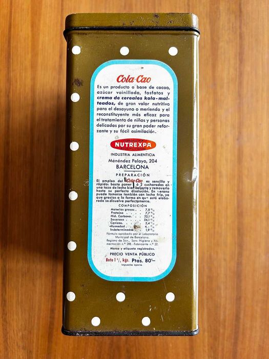 Lata Vintage Cola Cao