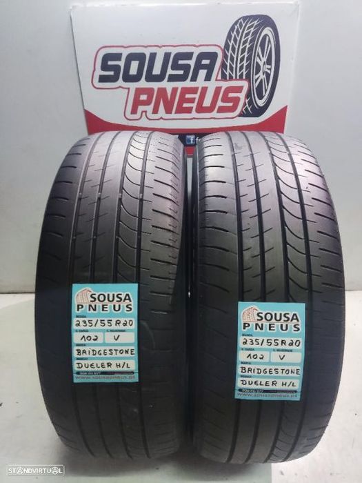 2 pneus semi novos 235-55r20 bridgestone - oferta dos portes