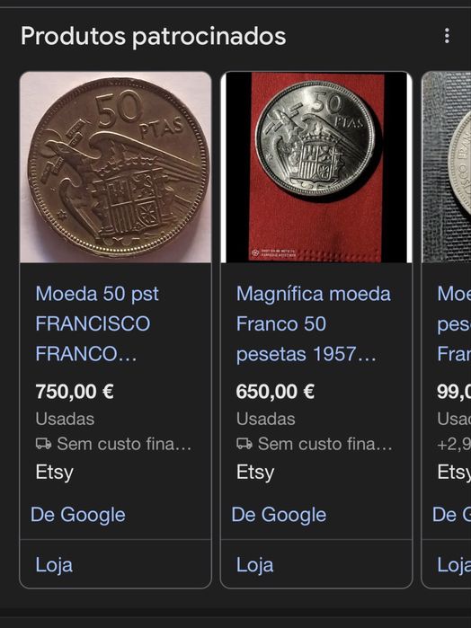 Moeda 50 PTS  1957 Franco
