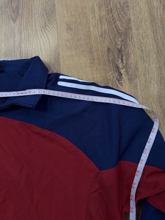 Czerwono granatowa kurtka oversize  wiatrówka męska XL/2XL Adidas