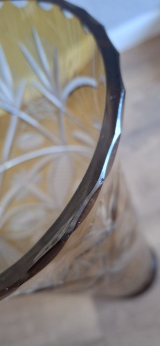 Wazon Hortensja 50 cm szkło PRL kwiaty