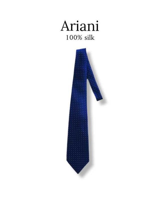 Włoski krawat w kropki ręcznie robiony Ariani 100% silk
