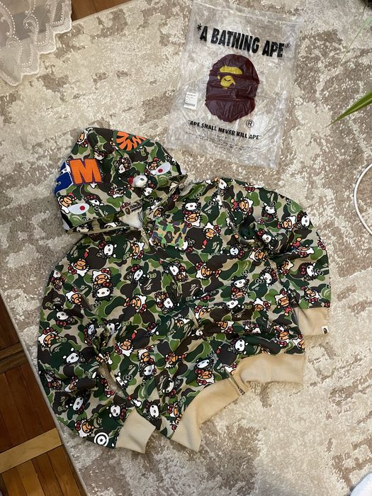 Зіп худі Бейп Хелло Кітті Zip hoodie Bape Hello kitty