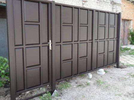 ворота шоколадка филенчатые