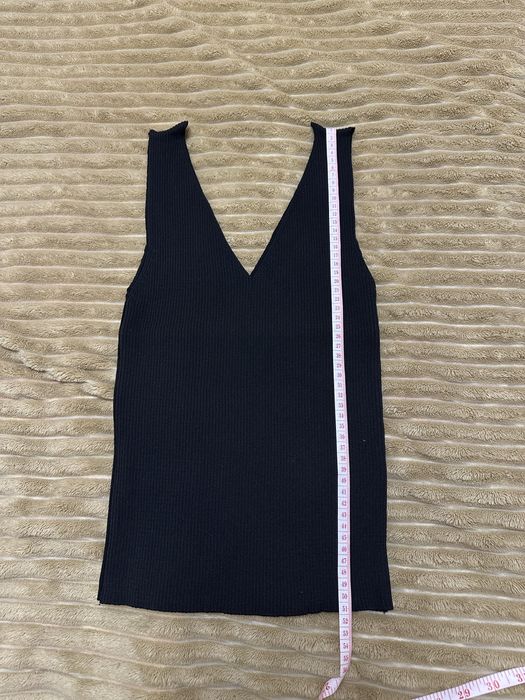 Майка в рубчик чорна/біла