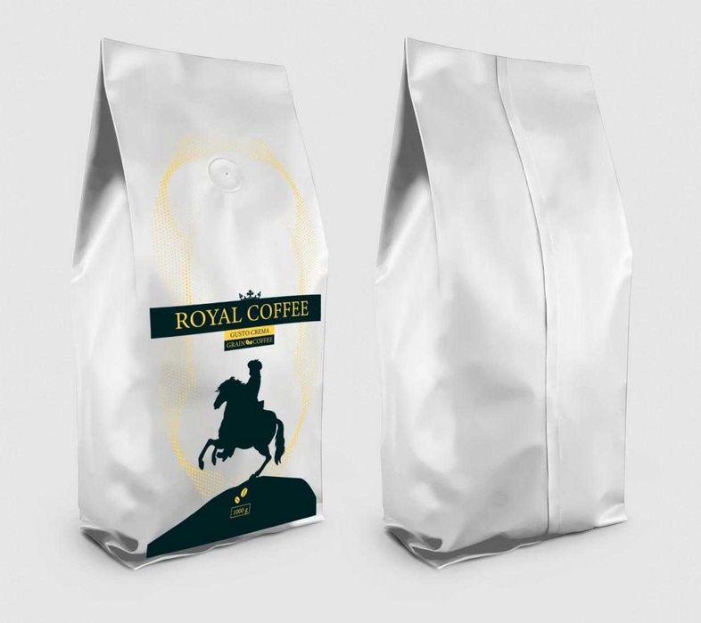 Кава зернова Royal Coffee Gusto Crema 1кг Купаж арабіки та робусти
