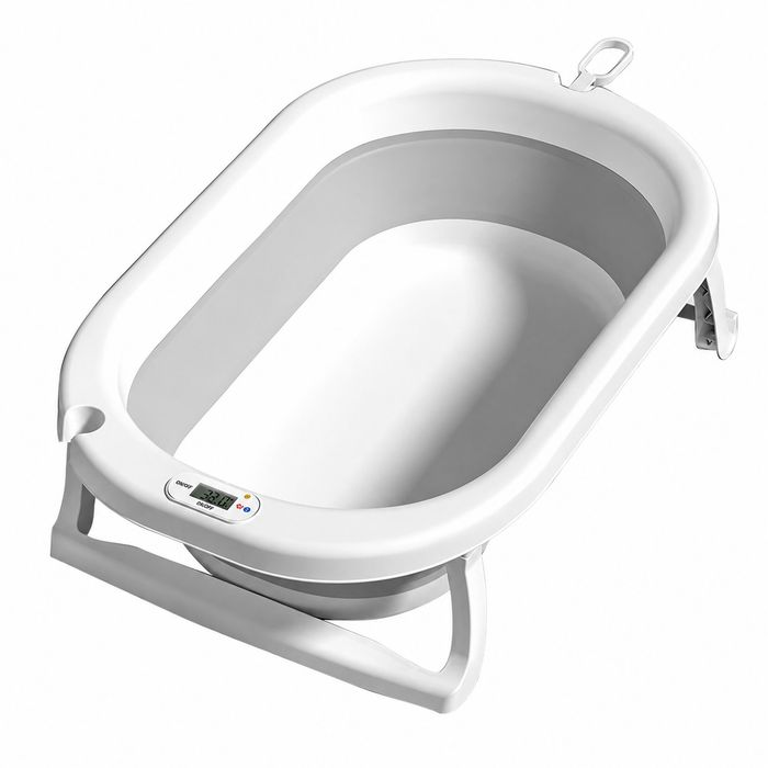 Wanienka dla Dziecka Niemowlaka Składana Wanna z Termometrem LCD Poduszka 0-24m