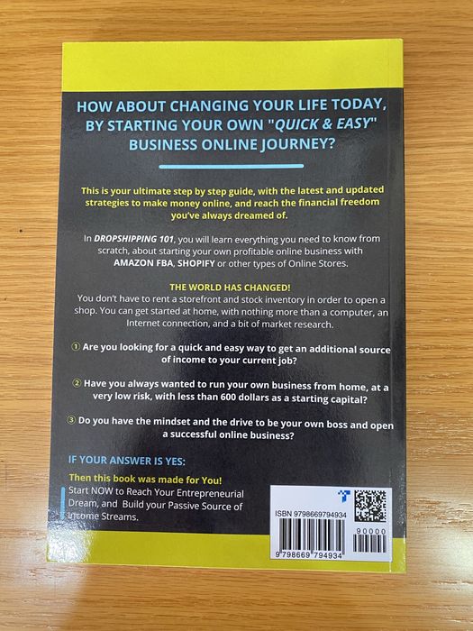 Livro “Dropshipping: A to Z beginner’s guide”