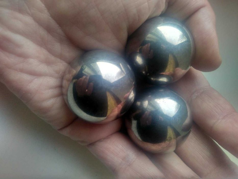 Шары Гантань металлические, два, пара, набор, хром, разных диаметров