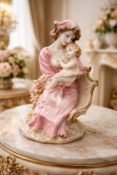 Элегантная статуэтка «Мать и дитя» • 21 см • Итальянская классика