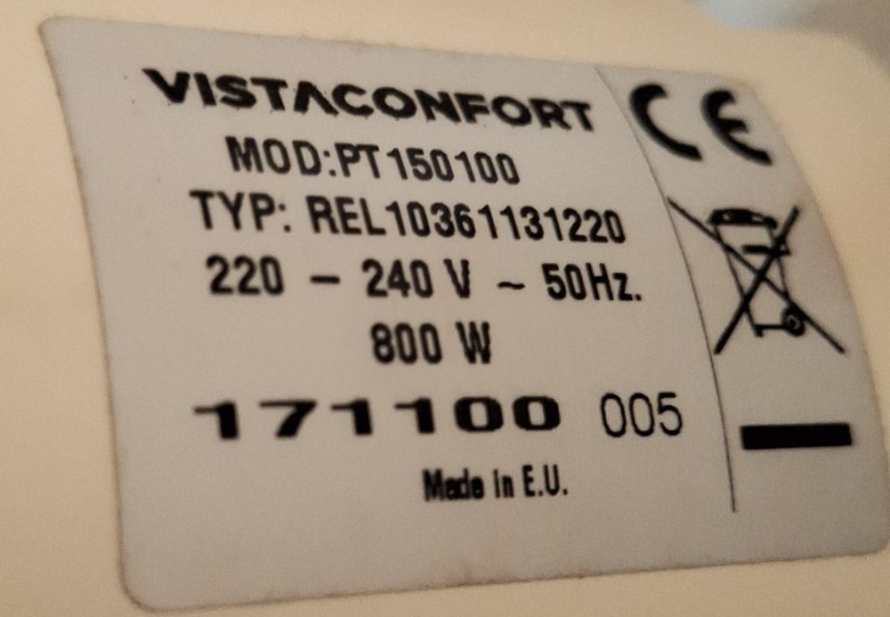 Emissor térmico- Aquecedor elétrico 800w
