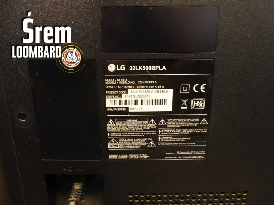 Telewizor LG 32LK500BPLA, Pilot