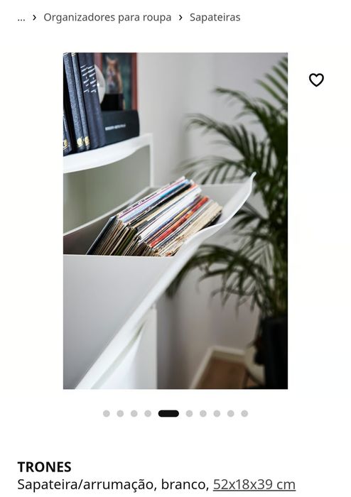 Sapateira branca Ikea Trones