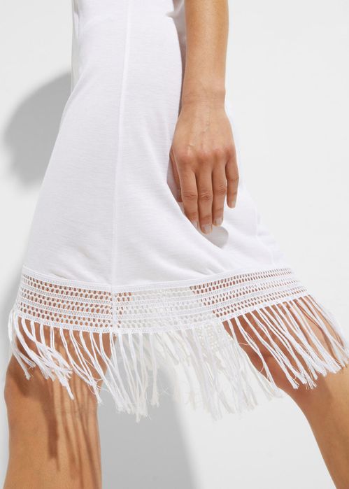 B.P.C sukienka plażowa z koronką i frędzlami r.48