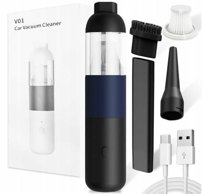 Odkurzacz ręczny bezprzewodowy mocny mini do samochodu, kanapy i mebli