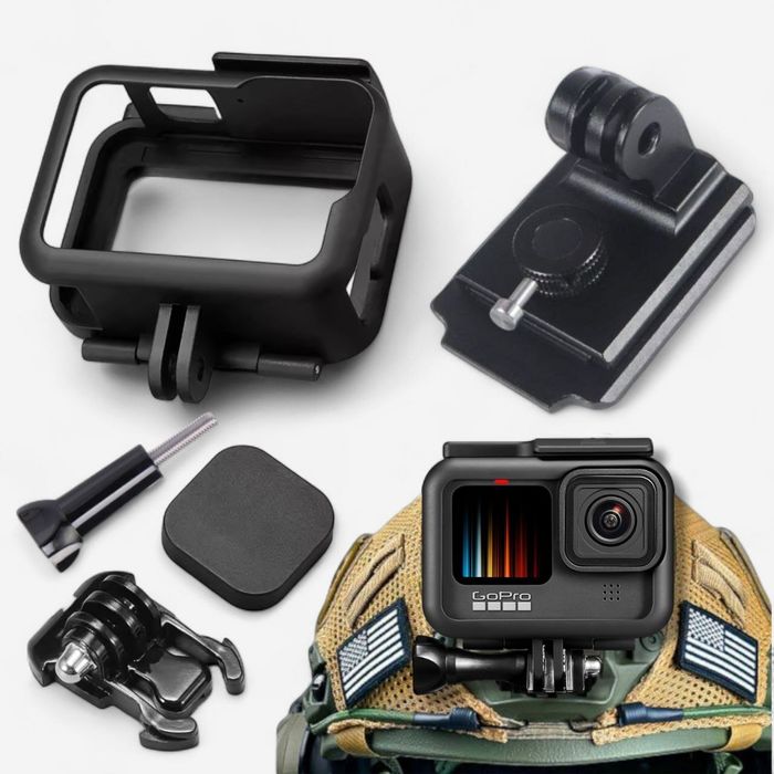 Кріплення на шолом + рамка чохол для екшн камер GoPro 9/10/11/12/13