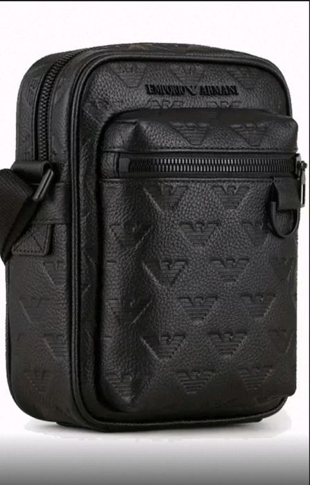 Кожаная мужская барсетка, натуральная кожа