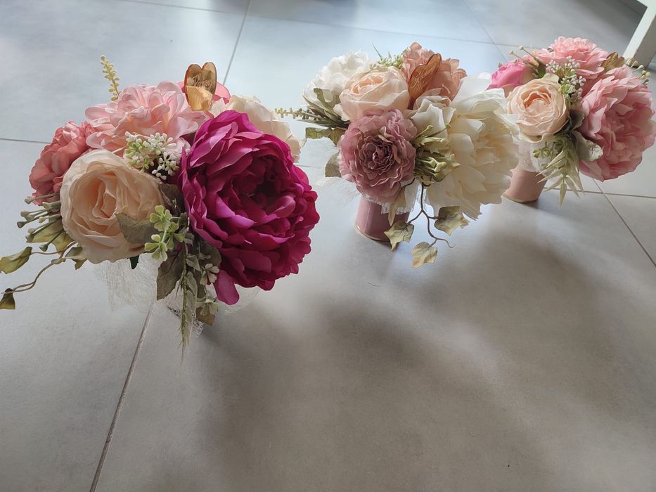 Flower box sztuczne kwiaty dzień mamy, zakończenie roku