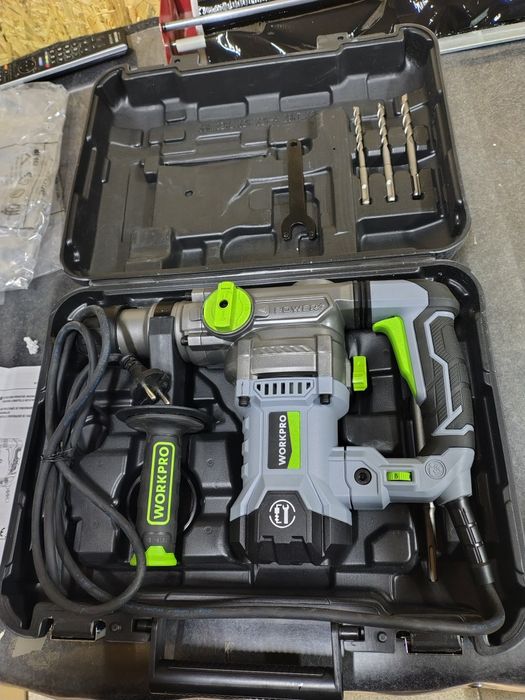 Młot udarowo-obrotowy WORKPRO 4 w 1, młot elektryczny 1500 W,