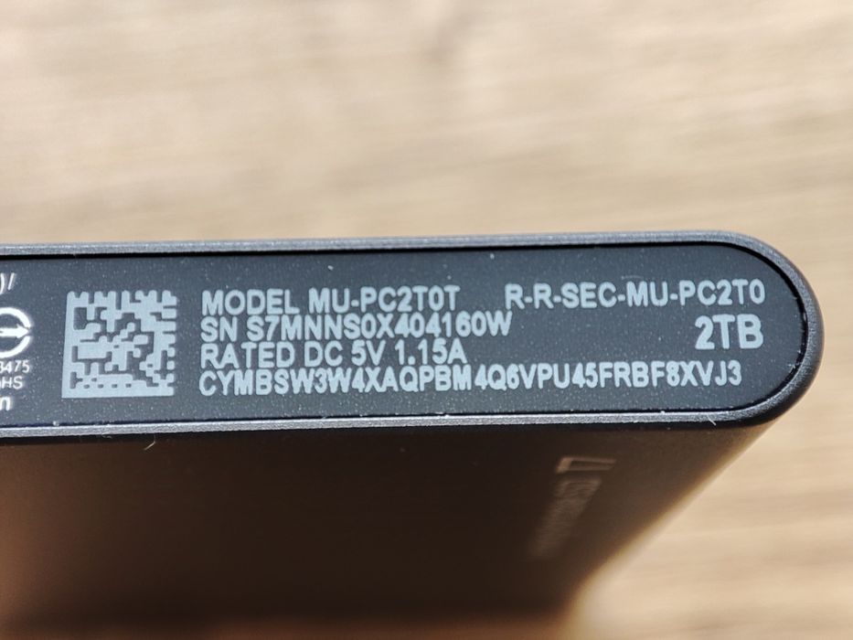 Samsung Portable SSD T7 2TB USB 3.2 Gen. 2 Szary