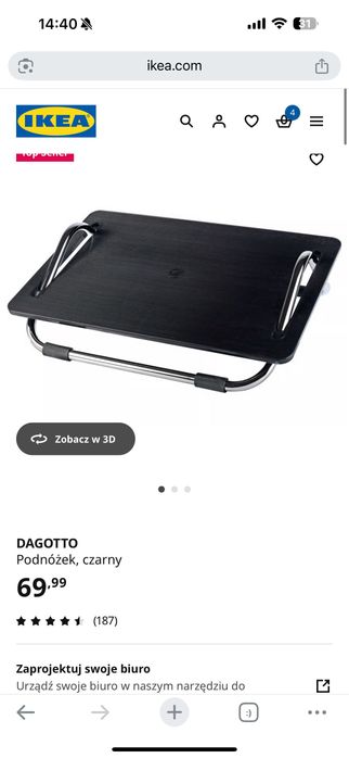 Podnóżek IKEA Dagotto