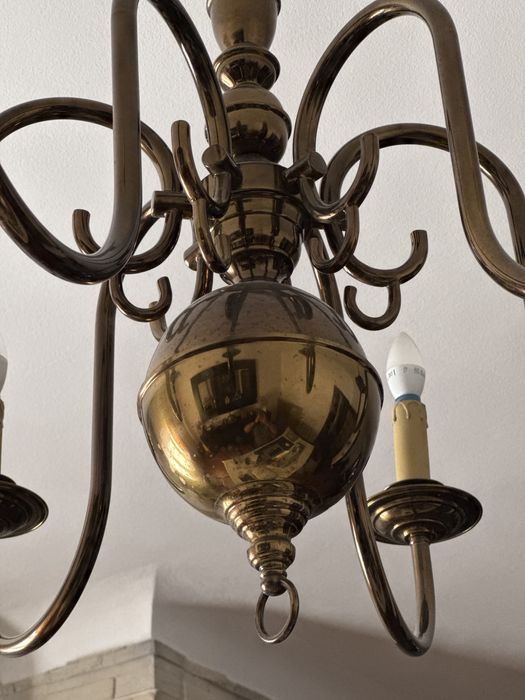 Candeiro estilo classico candelabre 6 lampedas