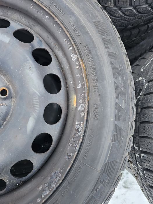 Koła felgi stalowe 16" 5x112 7j et45 oponyzimowe Bridgestone 205/55R16