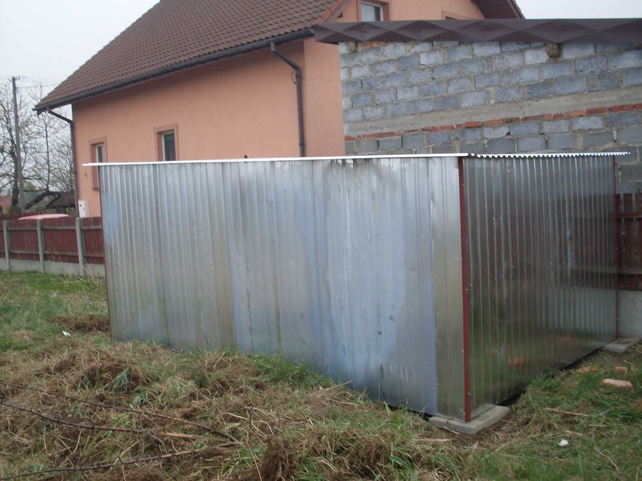 ŚL Garaż blaszany na budowe 3x5std w 2 gatunku - ocynk