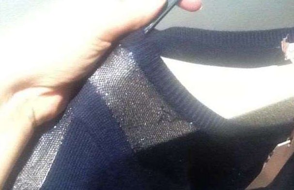 Vestido malha azul escuro - NOVO! - vintage