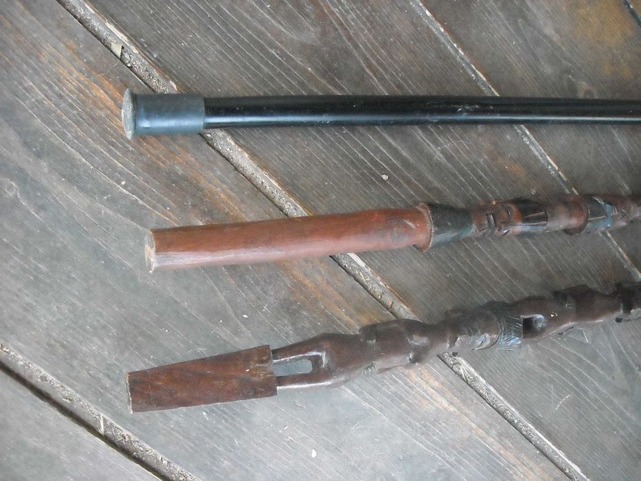 Lanças africanas antigas vintage madeira exotica