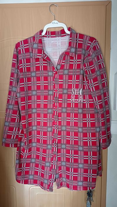 Koszula nocna damska w kratkę r 42/XL