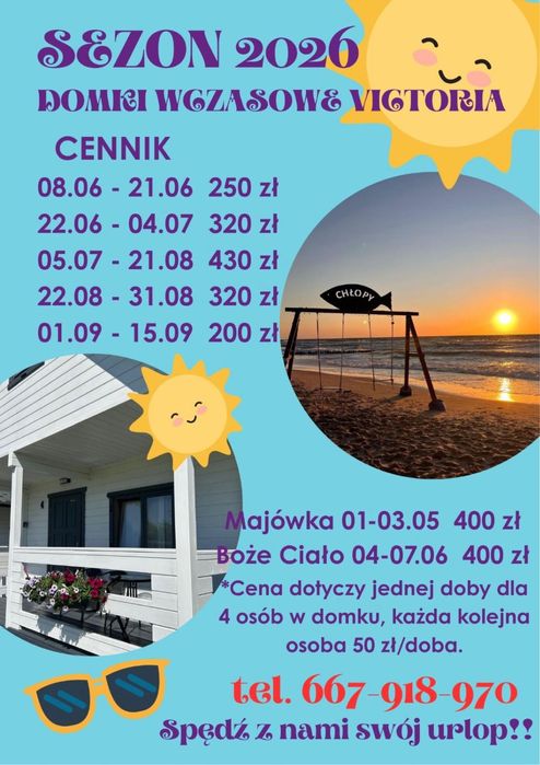 Domki Wczadowe Victoria Chlopy