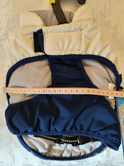 Casaco Impermeável azul e branco para Cão - L - novo