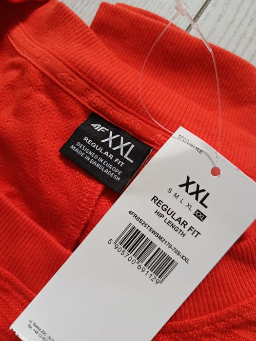 Nowa! Oryginalna 4F bluzka męska XXL wkładana czerwona (129)