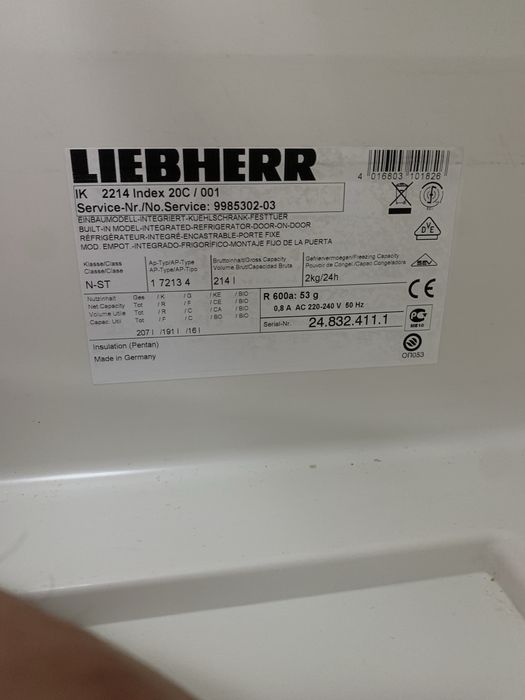 Liebherr lodowka
