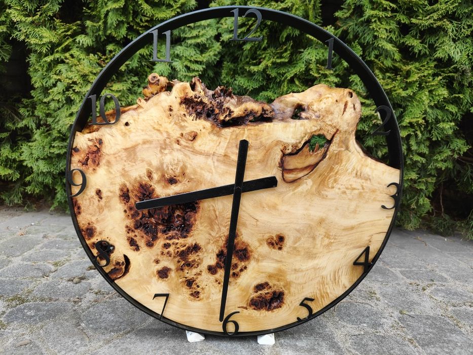 50 cm zegar topola rękodzieło