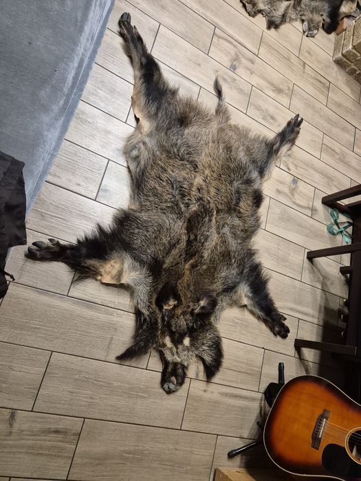 160cm Skora dzika myśliwski retro rustykalny dywan