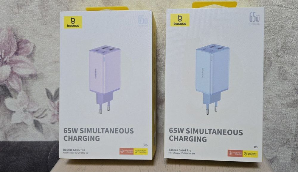 Baseus Gan6 pro 65w 4 порта зарядний пристрій