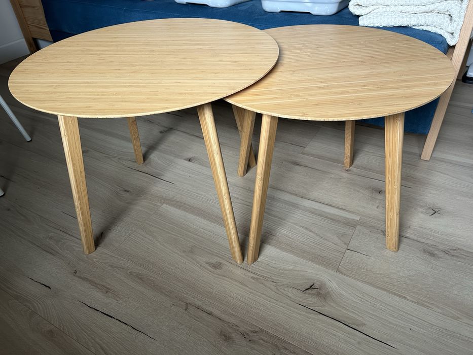 Stolik kawowy 2szt okrągly Ikea
