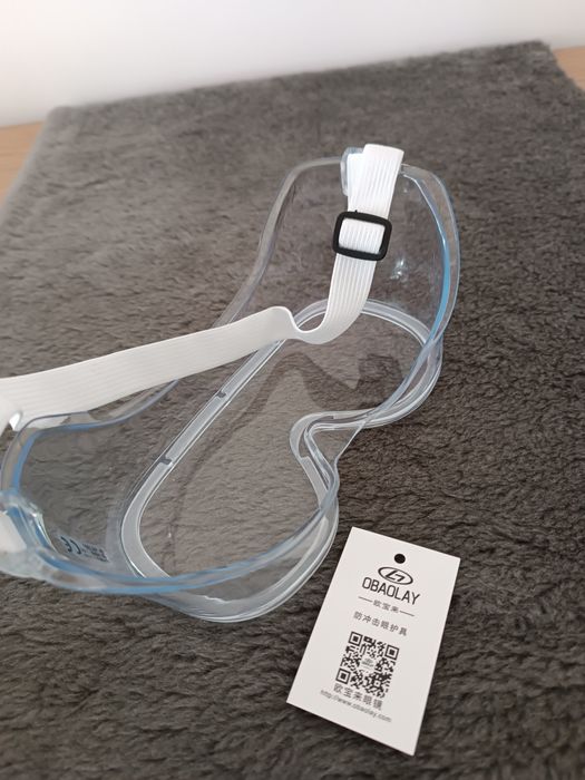 Nowe okulary ochronne robocze google na gumce uniwersalne