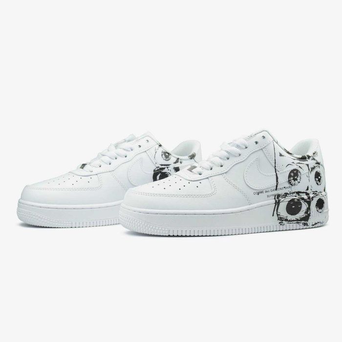 Кожаные кроссовки Nike Air Force 1 Low x Comme des Garçons Supreme
