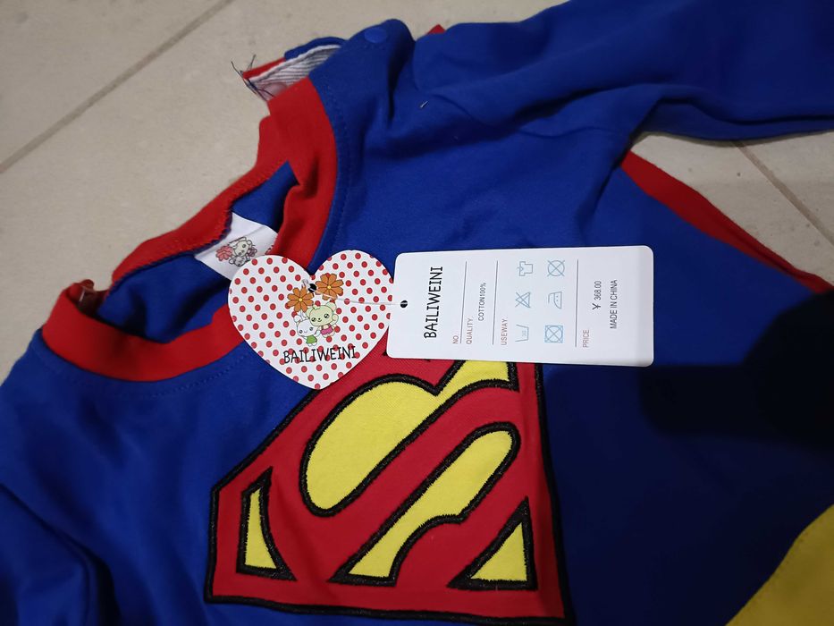 Disfarce Carnaval Super homem para bebé